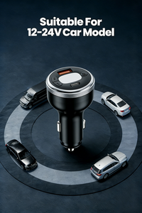 Transmisor para Auto, Cargador de Auto Bluetooth 5.0, FM, USB Tipo C, Carga Rápida, Reproductor de Audio MP3, Kit para Auto - Product Image 6