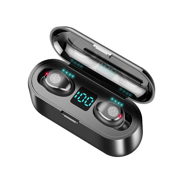 F9 Tws BT5.1 True Wireless cuffie auricolari Lcd quantità elettrica digitale impermeabile riduzione del rumore auricolare Wireless