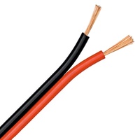 Câble optique actif pour autoradio, fil de cuivre plat extérieur 14AWG, 2,5 mm CCA, givré, flexible, transparent, 2 conducteurs