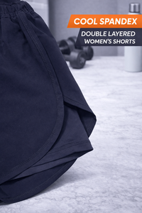 Shorts de sport en spandex froid pour femmes, OEM ODM, coupe régulière, séchage rapide, pour le fitness et le yoga - Product Image 3