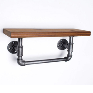 Porte-serviettes mural industriel en fer, en forme de tuyau - Product Image 5