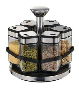 Set di Portaspezie in <span class=keywords><strong>Ceramica</strong></span> Ecologico, Contenitori per Condimenti Quadrati Multifunzionali con Supporto - Product Image 4