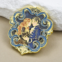 Broche en émail personnalisée en gros, style roman fantastique, livre, détective, vintage, gothique, en métal, pour les amoureux des livres, objet de collection