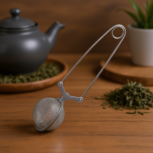 Infusor de té de malla metálica con mango largo para preparar té de hojas sueltas - Product Image 3