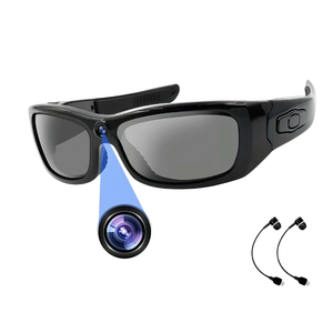 Lunettes de soleil avec caméra sportive, objectif polarisé HD 1080P, fonctions audio/vidéo/<span class=keywords><strong>photo</strong></span> sans fil, musique et appels, caméra simple - Product Image 1