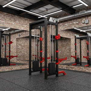 Máquina Comercial 2 en 1: Rack de Sentadillas y Cable Crossover, Jaula de Potencia Multifuncional para Entrenamiento de Levantamiento de Pesas - Product Image 2
