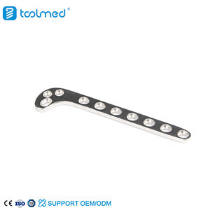2.7mm pelat kompresi dokter hewan SS <span class=keywords><strong>Distal</strong></span> <span class=keywords><strong>Femoral</strong></span>, sistem implan hewan ortopedi plat tulang hewan 10 lubang kiri - Product Image 5