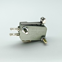 Micro-interrupteur SUDA MX12-10 SPDT 3 broches 16A 250VAC en céramique et plastique étanche IP41 5E4 à levier à rouleau pour montage sur circuit imprimé, appareil électroménager, 50000 cycles
