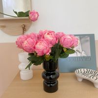 Faux bourgeons de pivoine, fleurs artificielles en soie pour la décoration de salon, arrangement floral de mariage, accessoires de photographie, fausses pivoines
