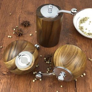 Molinillo de Pimienta de Madera Ecológico, Manual, con Núcleo de Cerámica, Mini, Multiusos, para Sal y Pimienta, para Barbacoa, con Enchufe UK, de Melamina - Product Image 4