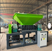 Déchiqueteuse à double engrenage automatique de type 1000 pour coques de noix de coco, palettes en bois, déchets plastiques, haute productivité 3500-4000 kg/h