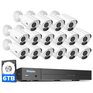 <span class=keywords><strong>Sistema</strong></span> de Cámara de Seguridad Exterior POE 4K 8MP, Kit de Cámara IP CCTV Cableada de 16 Canales con Visión Nocturna y Detección de Movimiento - Product Image 1