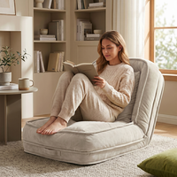 Canapé-lit pliable moderne et pratique pour salon et chambre, petit canapé-lit compressé, inclinable et réglable en tissu, pour une détente optimale