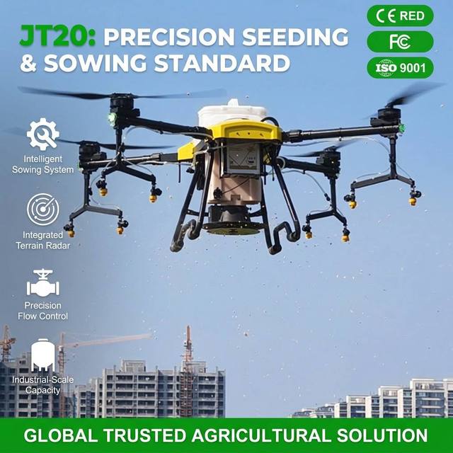 Professional Agricultural Sprayer Drone Remote Control Slashes Labor Costs Autonomous GPS Crop Protection UAV CE RED