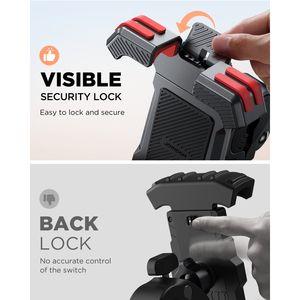 Support universel de téléphone portable pour guidon de vélo Compatible avec le support de téléphone de moto <span class=keywords><strong>réglable</strong></span> de 4.7 à 6.8 pouces - Product Image 6