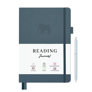 Diario de Lectura con Impresión Personalizada, Cubierta de Cuero, Libro de Registro de Lecturas, Tapa Dura para Amantes de los Libros, Agenda sin Fecha, Planificador, Cuaderno - Product Image 1