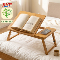 Plateau de rangement en bambou naturel avec hauteur et angle réglables, plateau organisateur multi-usages pour la maison