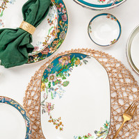 Vaisselle en Porcelaine Fine de Haute Qualité, Assortiment Libre de Bols et Assiettes, Bols à Riz/Nouilles, Plats de Service, Vaisselle de Table en Porcelaine Fine