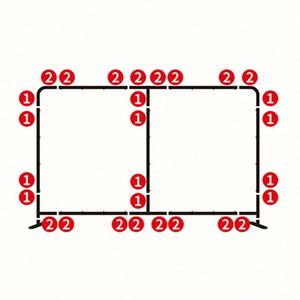 Vintage 10x10 Ft Portable Retro <b>Wedding</b> Backdrop with Paper <b>Frame</b> Custom Color Letterpress Printing for Promotional Events - Product Image 2