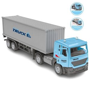Voiture conteneur en alliage, transport logistique express, type de van jouet, modèle de voiture de fret avec porte sonore et lumineuse - Product Image 2
