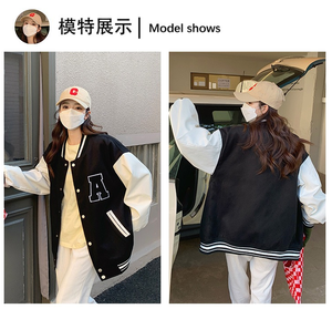 <span class=keywords><strong>M</strong></span>-XXL beyzbol ceket kadın peluş kalınlaş<span class=keywords><strong>m</strong></span>ış öğrenci sonbahar ve kış ceket kadın ceket - Product Image 4