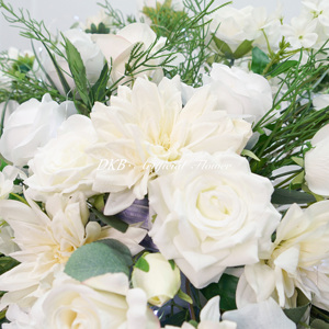 Ombrelli di fiori artificiali di alta qualità di seta di fiori di nozze romantici di nuova progettazione DKB - Product Image 5