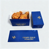 Cajas de Comida Rápida Desechables Personalizadas, Aptas para Alimentos, para Pollo Frito, Papas Fritas, Hamburguesas, Caja de Papel para Llevar Comida