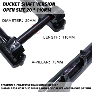 <span class=keywords><strong>Fourche</strong></span> de moto à double couronne, suspension de <span class=keywords><strong>fourche</strong></span> 20*110mm, <span class=keywords><strong>fourche</strong></span> à air pour vélo, débattement de 180mm pour SurRon Light Bee X Talaria Sting - Product Image 4
