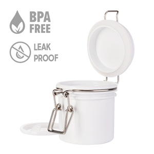 Flip Active Shaft Design Food Grade Round Shape 200ml Airtight White Plastic Cream Jar - Product Image 3