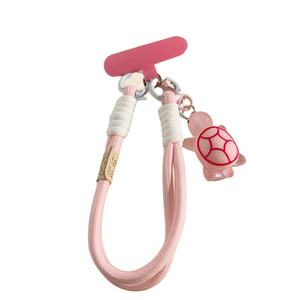 Universal Braided Phone <span class=keywords><strong>Lanyard</strong></span>-Hängende Kette für Cartoon-Schildkröten, abnehmbar mit Patch-Armband und Rings chnur - Product Image 1