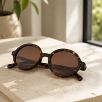 Lunettes de soleil rondes rétro teintées pour femmes et hommes, lunettes tendance |   Lunettes de soleil rondes vintage unisexes