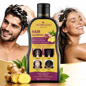 Shampoing et après-shampoing au gingembre pour hommes OEM, crème de croissance capillaire <span class=keywords><strong>bio</strong></span> végétale, anti-graisse, à base de plantes, pour soins capillaires, marque privée - Product Image 2