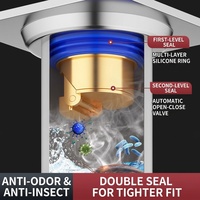 OEM/ODM Siphon de sol universel en laiton anti-odeur et anti-insectes avec couvercle de noyau interne étanche pour drain de toilettes et tuyau d'évacuation des eaux usées