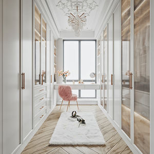 Custom Wood Melamine Walk-In <strong>Closet</strong> With Modern Design Eco-Friendly Features Large Capacity Storage Bedroom Walk In Wardrobe - Product Image 6