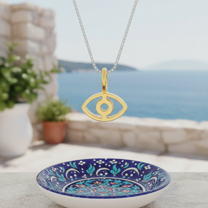 Breloque en argent Sterling 925 fait à la main, 1 pièce, Simple et Simple, en forme d'œil, bijoux turcs, vente en gros - Product Image 3
