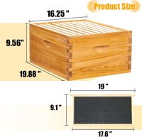 Ruche à 10 cadres complète, kit de ruche avec cire d'abeille, incluant cadres et feuilles de fondation, pour tous les niveaux d'apiculture