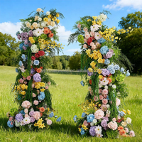 Arche de décoration de mariage, toile de fond florale, art floral, style campagnard, arche de fleurs, événement, fleurs artificielles