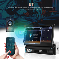 Podofo 7 ''Single Din Voiture Lecteur MP5 Voiture Stéréo Auto Électronique Sans Fil Carplay Android Auto GPS AM/FM BT