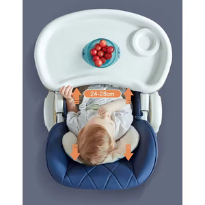 Chaise haute bébé moderne et tendance en plastique portable, légère, 3 en 1, pliable, chaise haute bébé, salon - Product Image 6