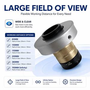 <span class=keywords><strong>Microscope</strong></span> numérique à zoom 5X-80X 25 mm avec objectif C-mount, vue de champ large, mesure 4K Ultra HD - Product Image 3