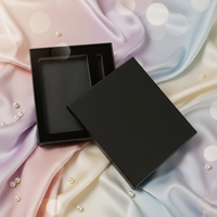 Boîte cadeau rigide noire, emballage haut de gamme pour cadeau de luxe, robuste, finition lisse, personnalisable, légère, portable
