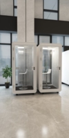 Cabine insonorisée modulaire pour la protection de la vie privée, réduction du bruit, enregistrement vocal, isolation acoustique pour chambre d'hôtel