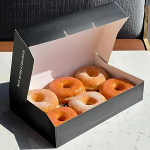 Custom Wholesale Printer Paper Mochi mini Donut Eco Friendly Single Small Paper Donut Packaging Box With Logos Pink Donut Boxes