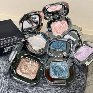 Paleta de sombras de ojos individuales al por mayor con etiqueta privada, estuche metálico plateado, brillo brillante, maquillaje de ojos monocromático, <span class=keywords><strong>precio</strong></span> al por mayor - Product Image 6