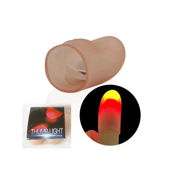 Classic Stage Magic Illusion Lighting Thumb Red Light Finger Thumb Tip Magic Trick For Adult