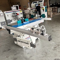 Scie à table coulissante MX5117T Mustang 4/5,5 kW avec moteur, tourelle de fraisage, table de travail 1130x670mm, vitesse de la tourelle 1800 tr/min, pour le meublement