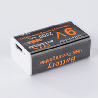 Vente en gros d'usine, batterie lithium rechargeable 9V 2000mAh USB-C pour ordinateur portable, garantie 1 an, qualité A+, en stock