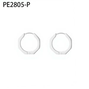 เอมี่ เอมี่ ฮูปต่างหูชุบเงินรูปทรงเรขาคณิตผู้หญิงแฟชั่นเครื่องประดับของขวัญสไตล์คลาสสิก PE2805 - Product Image 1