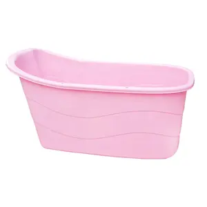 Design Colorful Indoor Large Portable Plastic BathTub Plastic Adult Bath Tub