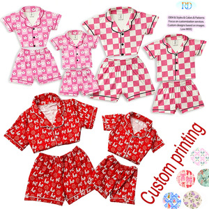 Pigiama Estivo Casual per Casa <span class=keywords><strong>e</strong></span> Relax, Set di Abbigliamento da Notte in Morbida Seta di Latte per Bambini <span class=keywords><strong>e</strong></span> Mamma - Product Image 6